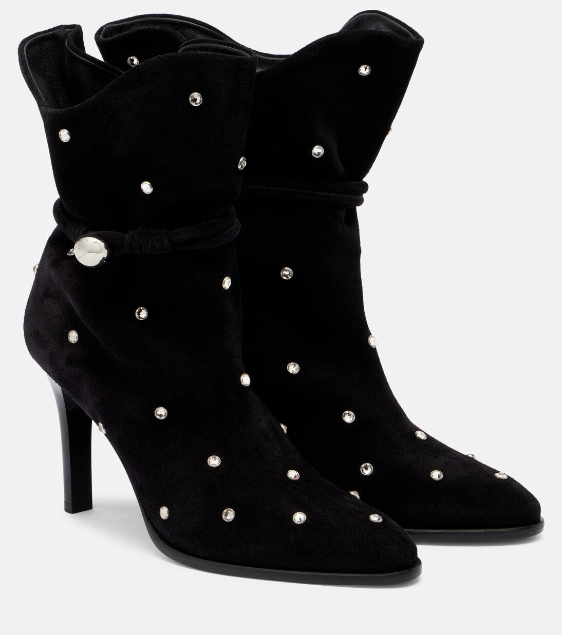 Isabel Marant - Lolya 90 embellished suede ankle boots