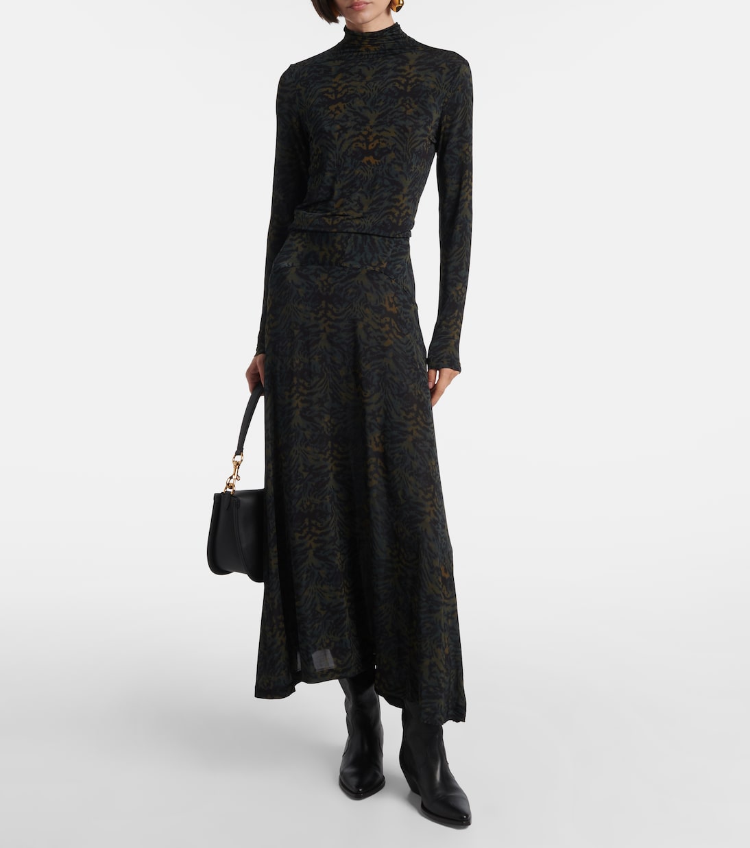 Ulla Johnson - Aurelia printed jersey turtleneck top