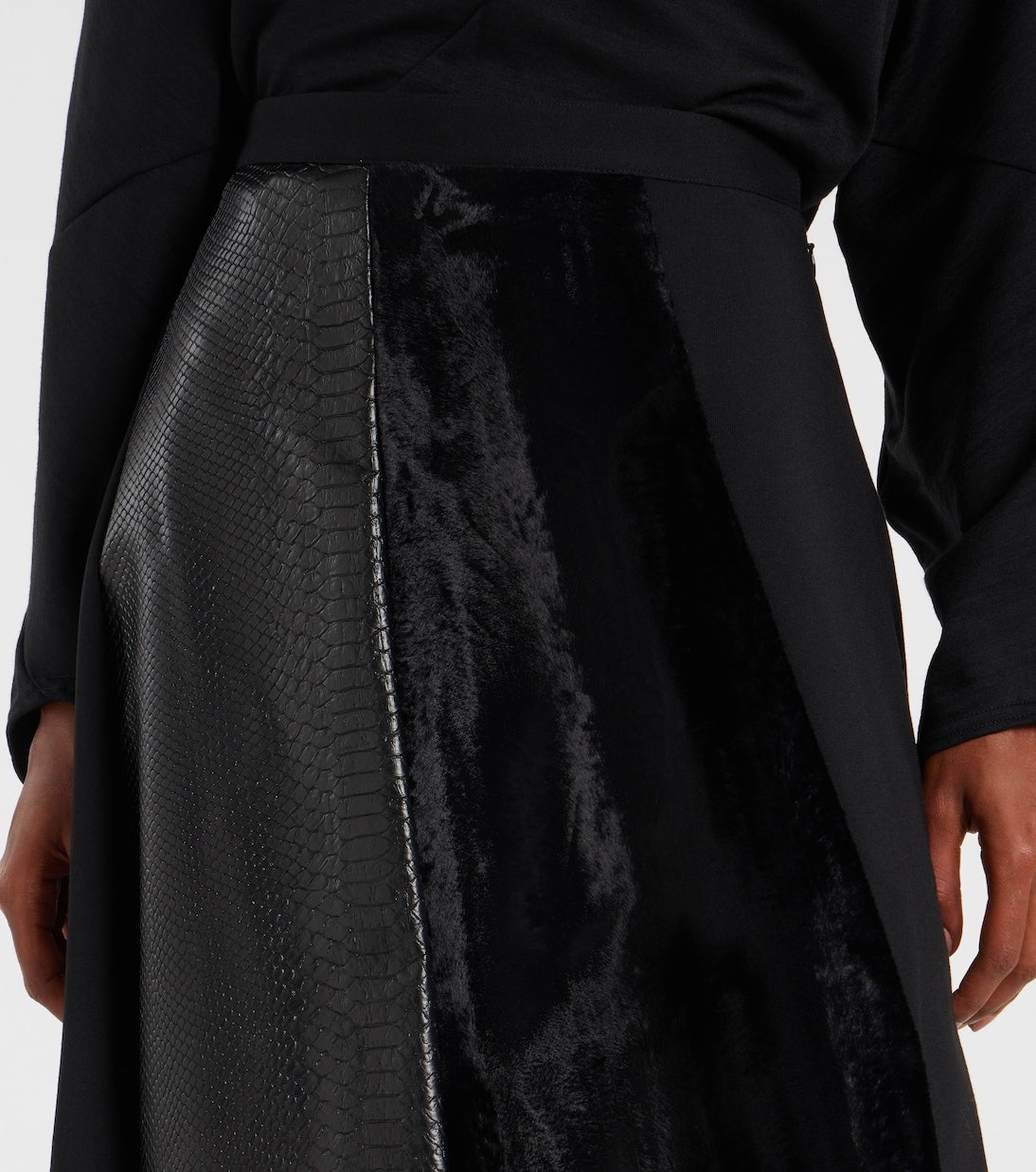 Junya Watanabe - High-rise wool-blend maxi skirt