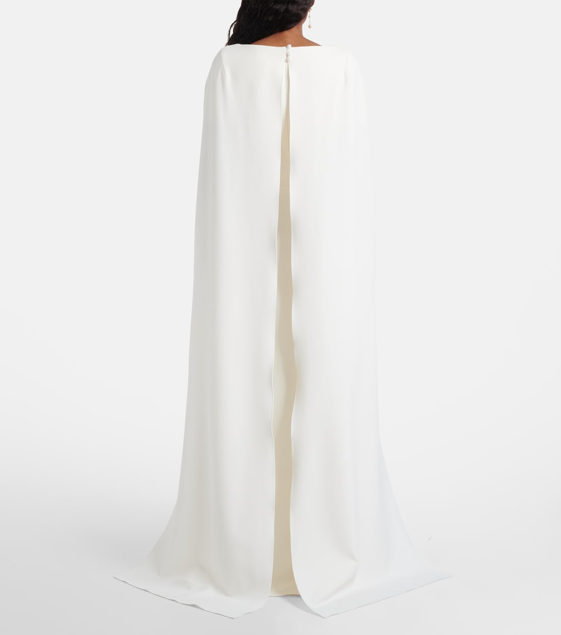Safiyaa - Yuna faux pearl-embellished crêpe gown
