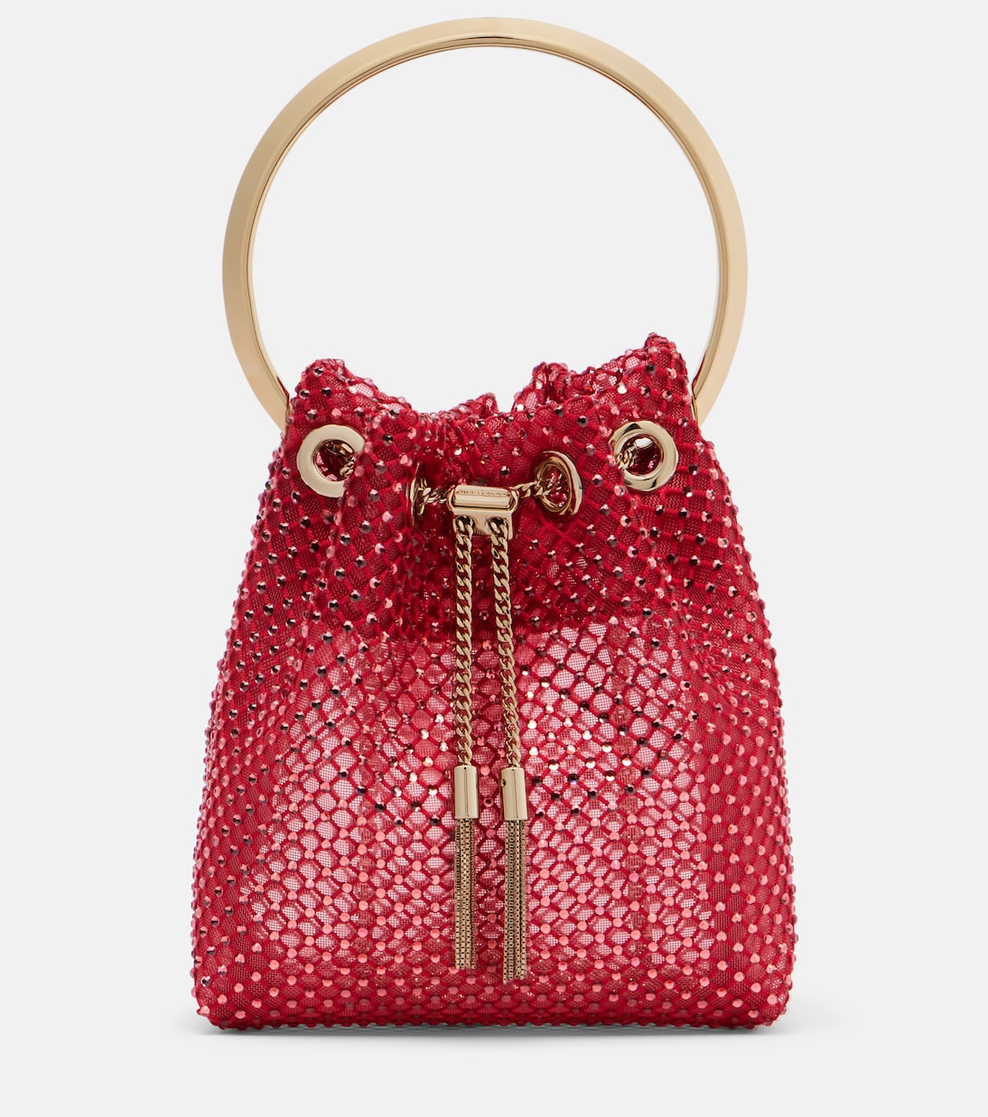 Jimmy Choo - Bon Bon embellished satin bucket bag