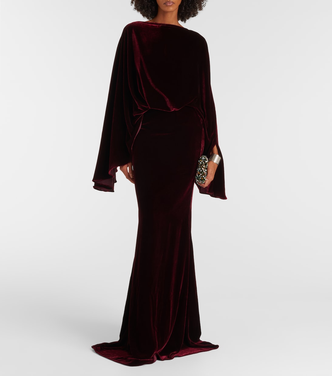 Taller Marmo - Musidora draped velvet gown