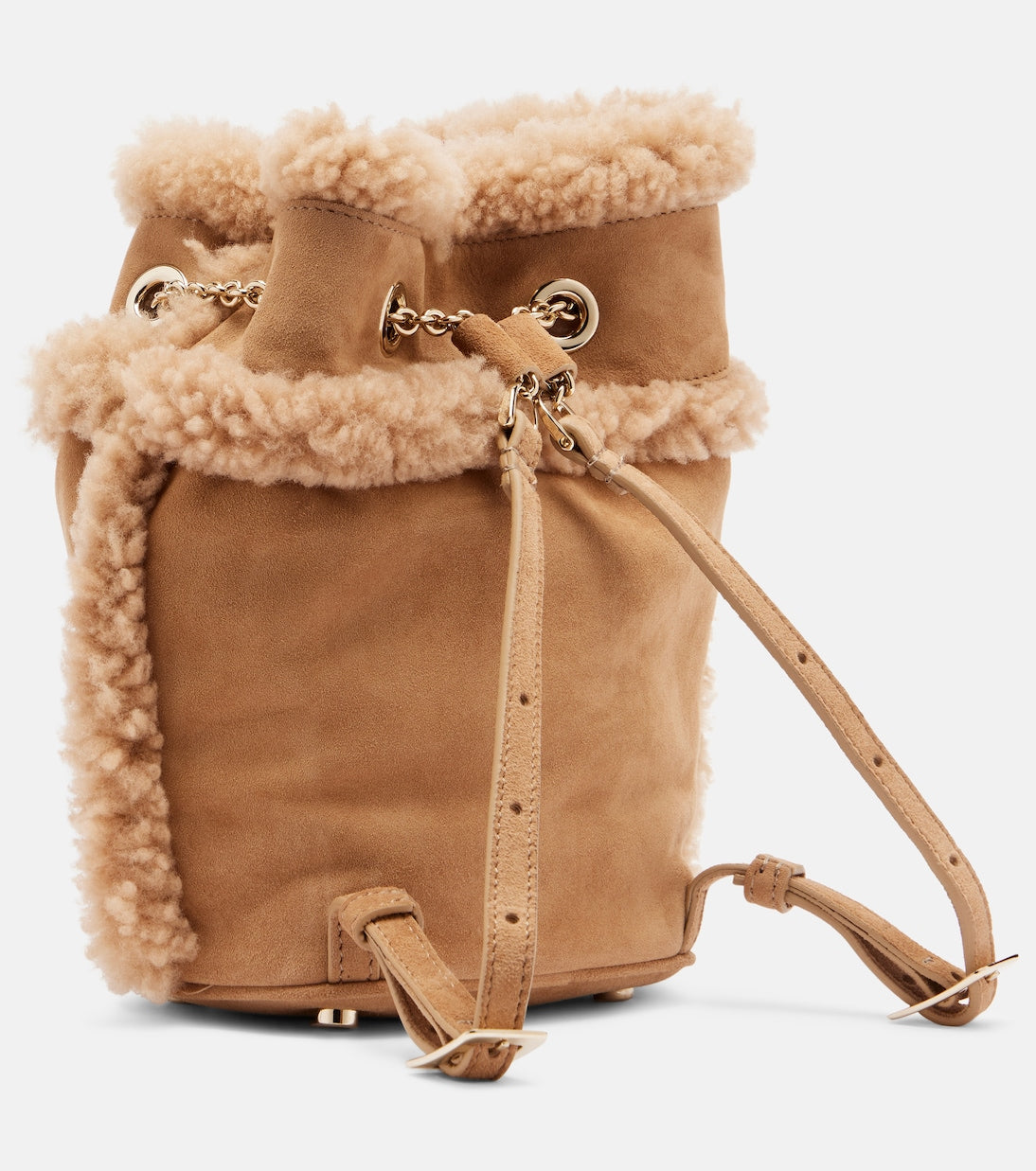 Roger Vivier - Très Vivier suede and shearling backpack