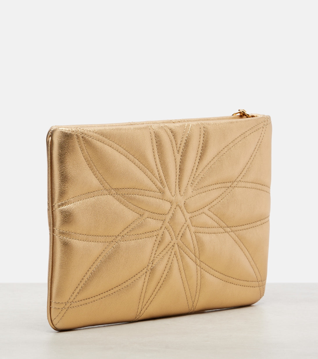 Dolce&Gabbana - Devotion Mini metallic leather pouch