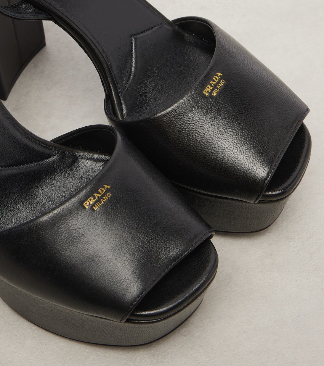 Prada - Leather platform sandals