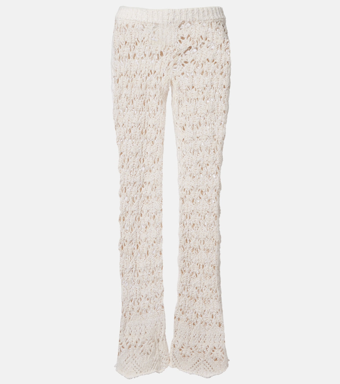 Alanui - Lagoon Romance crochet flared pants