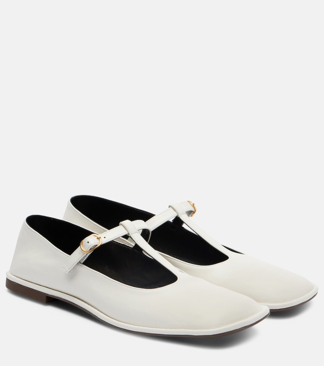 The Row - Square leather ballet flats
