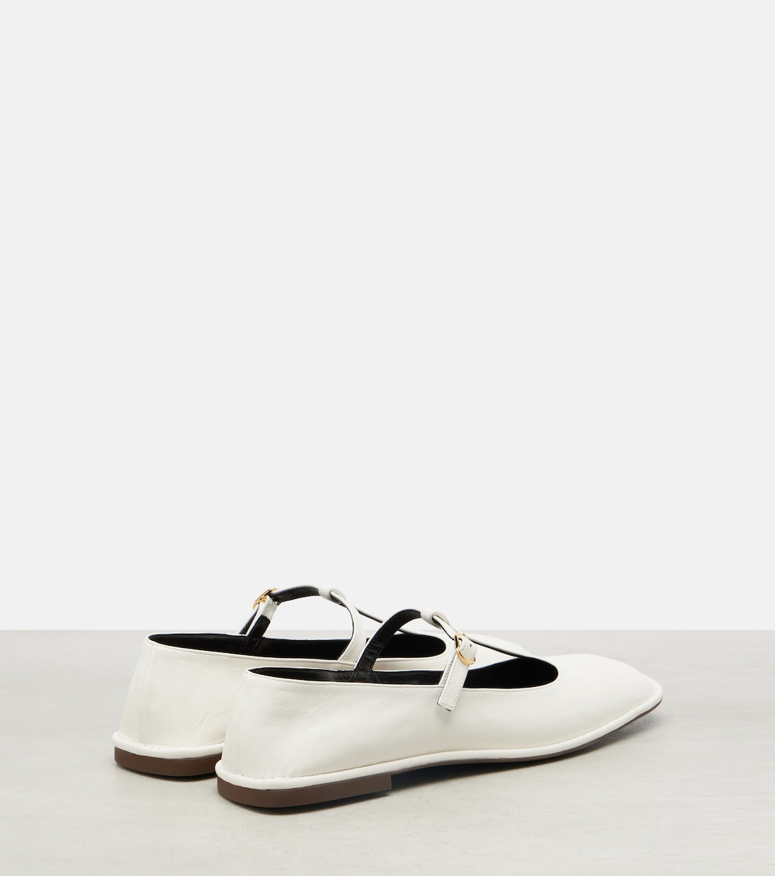 The Row - Square leather ballet flats