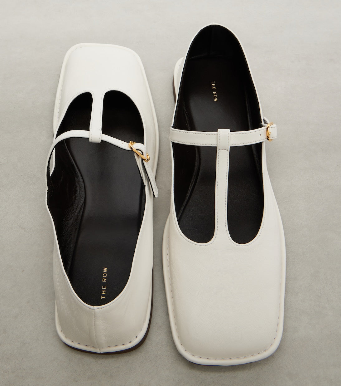 The Row - Square leather ballet flats