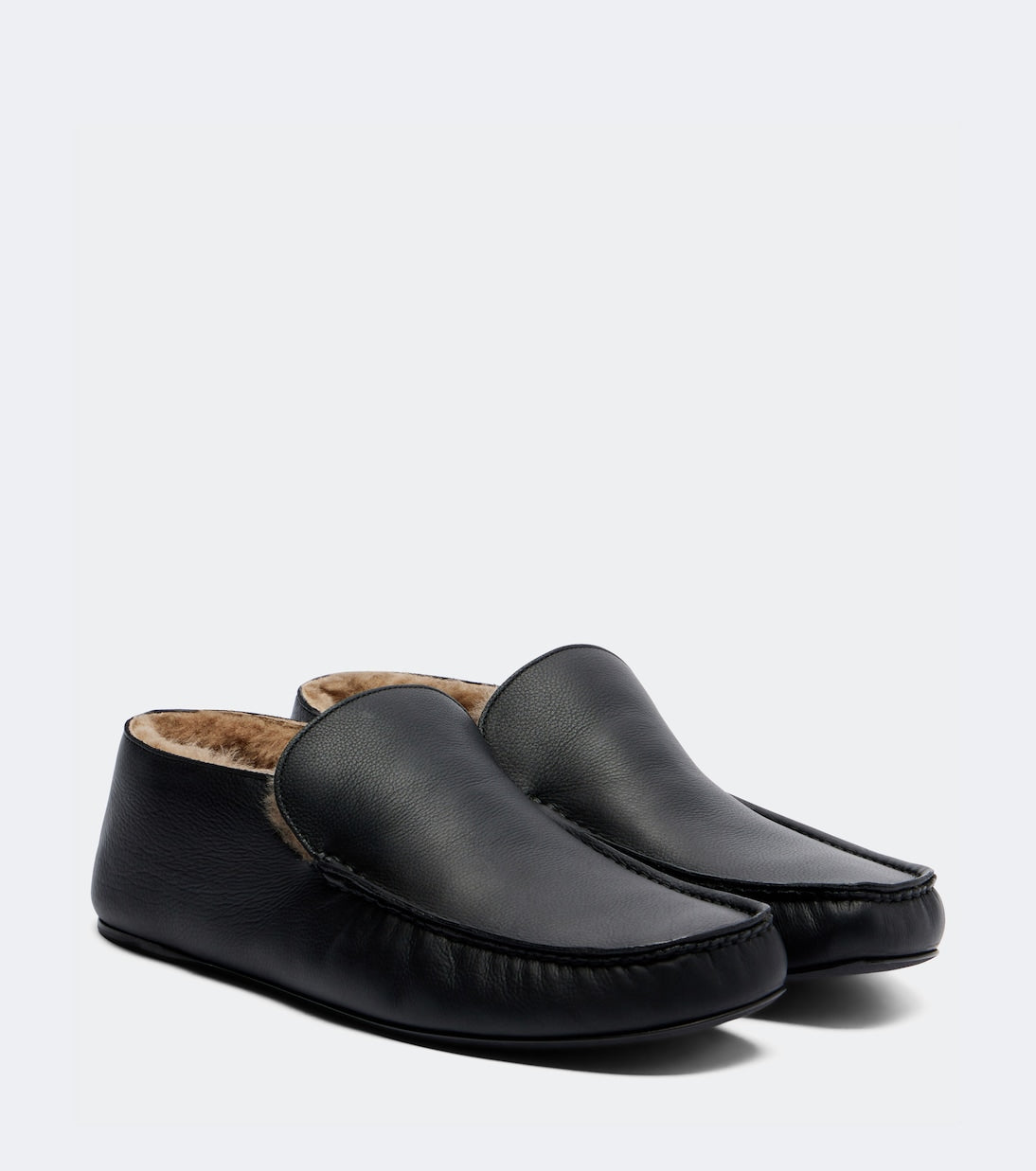 The Row - Leo shearling-lined leather loafers