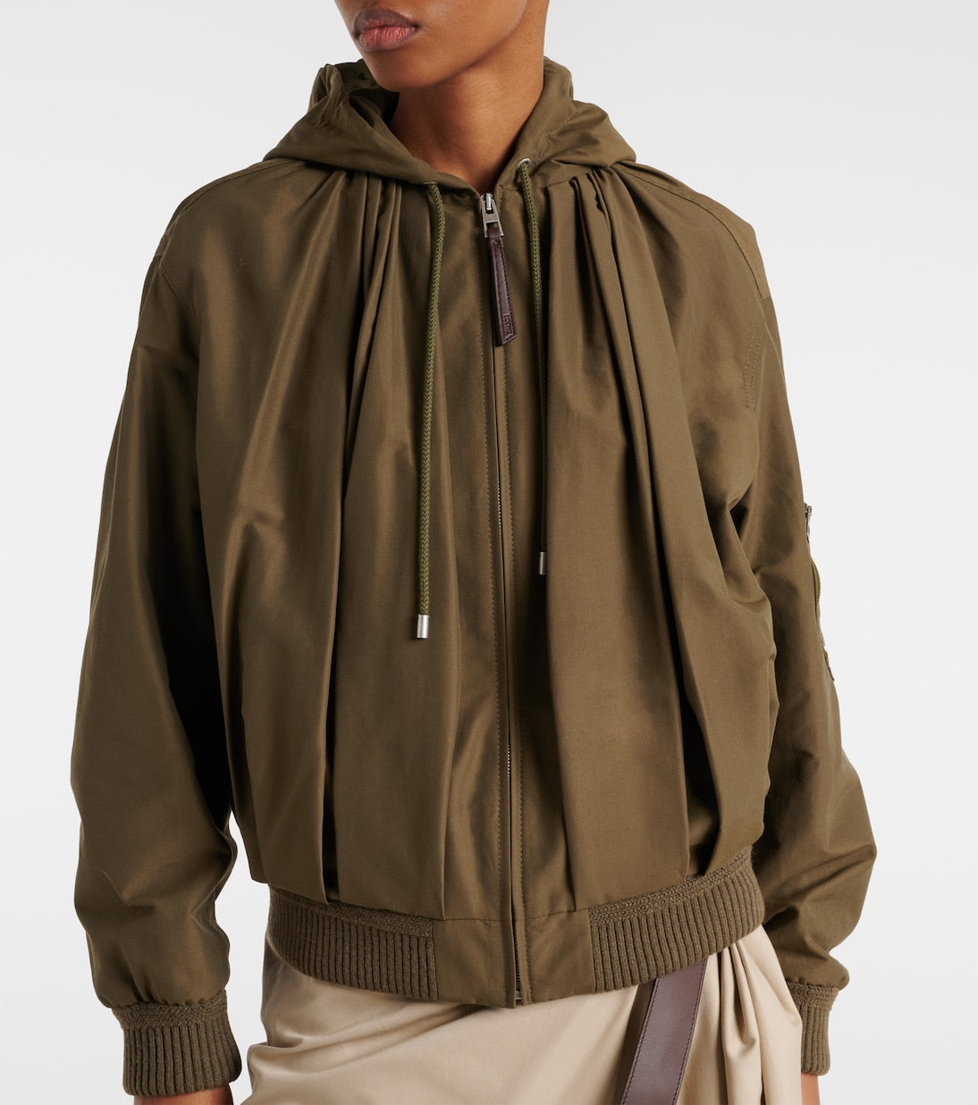 Loewe - Gathered cotton-blend jacket