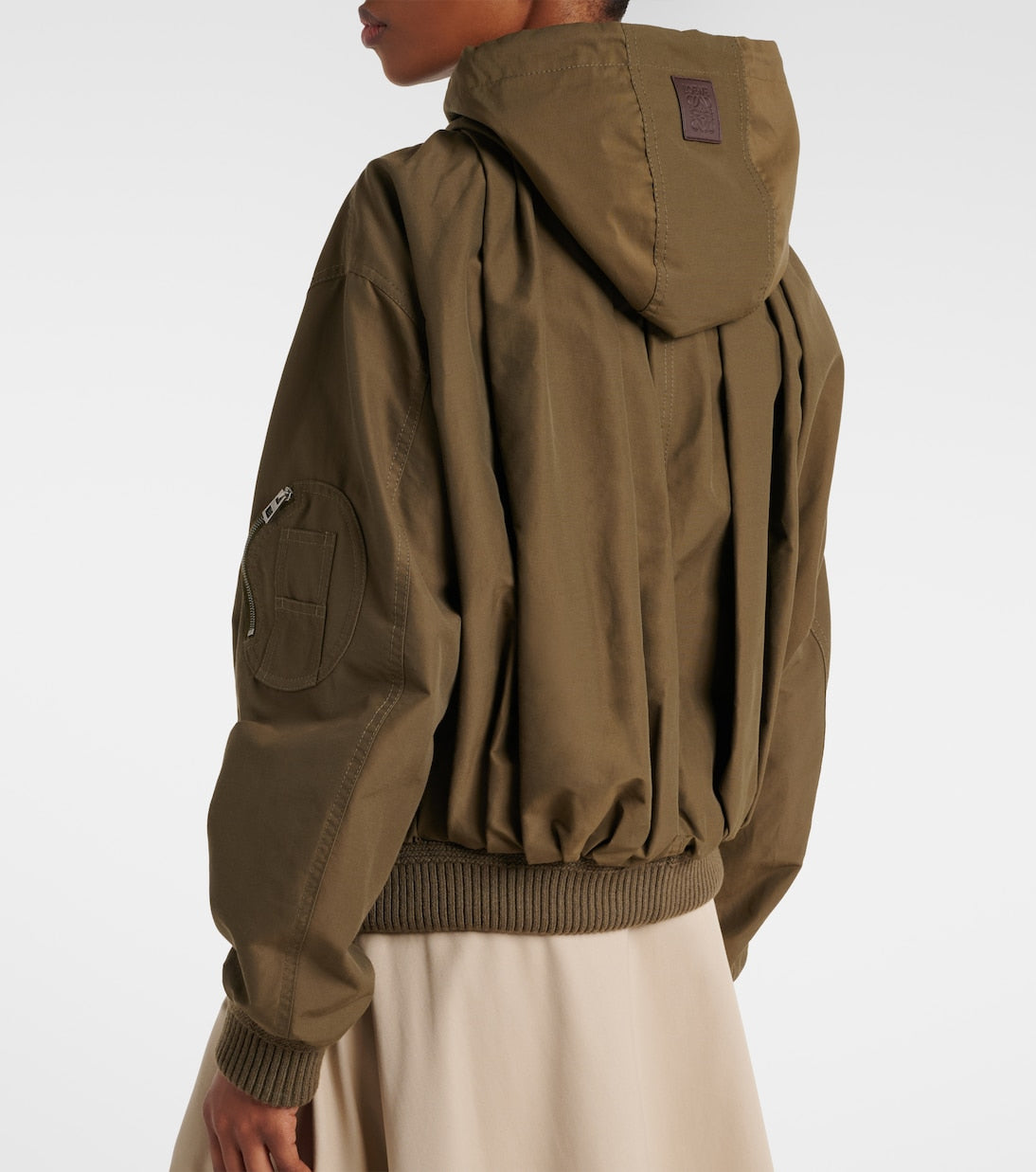 Loewe - Gathered cotton-blend jacket