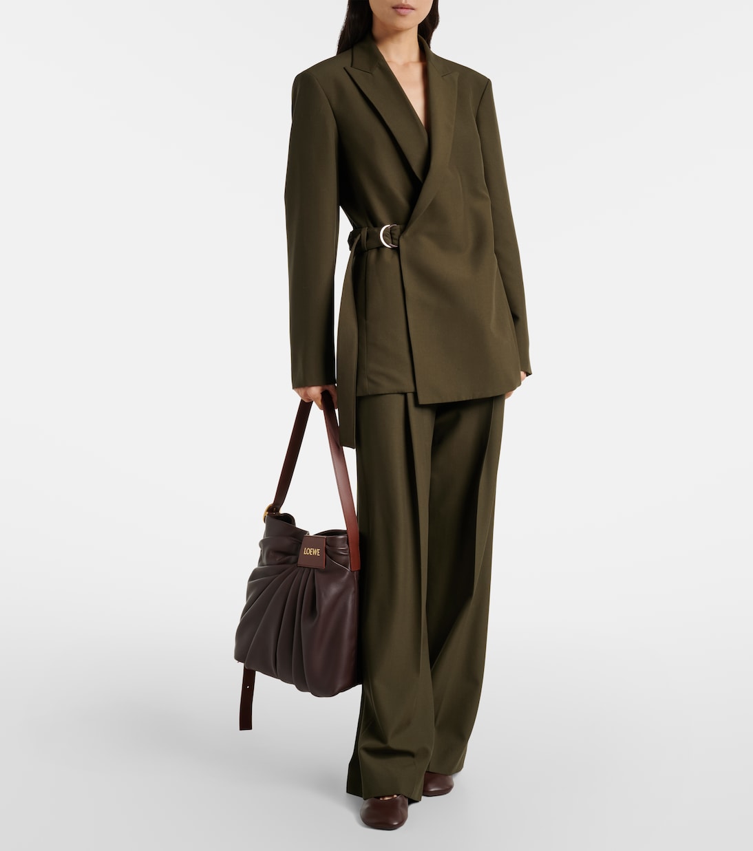Loewe - Belted wool blazer