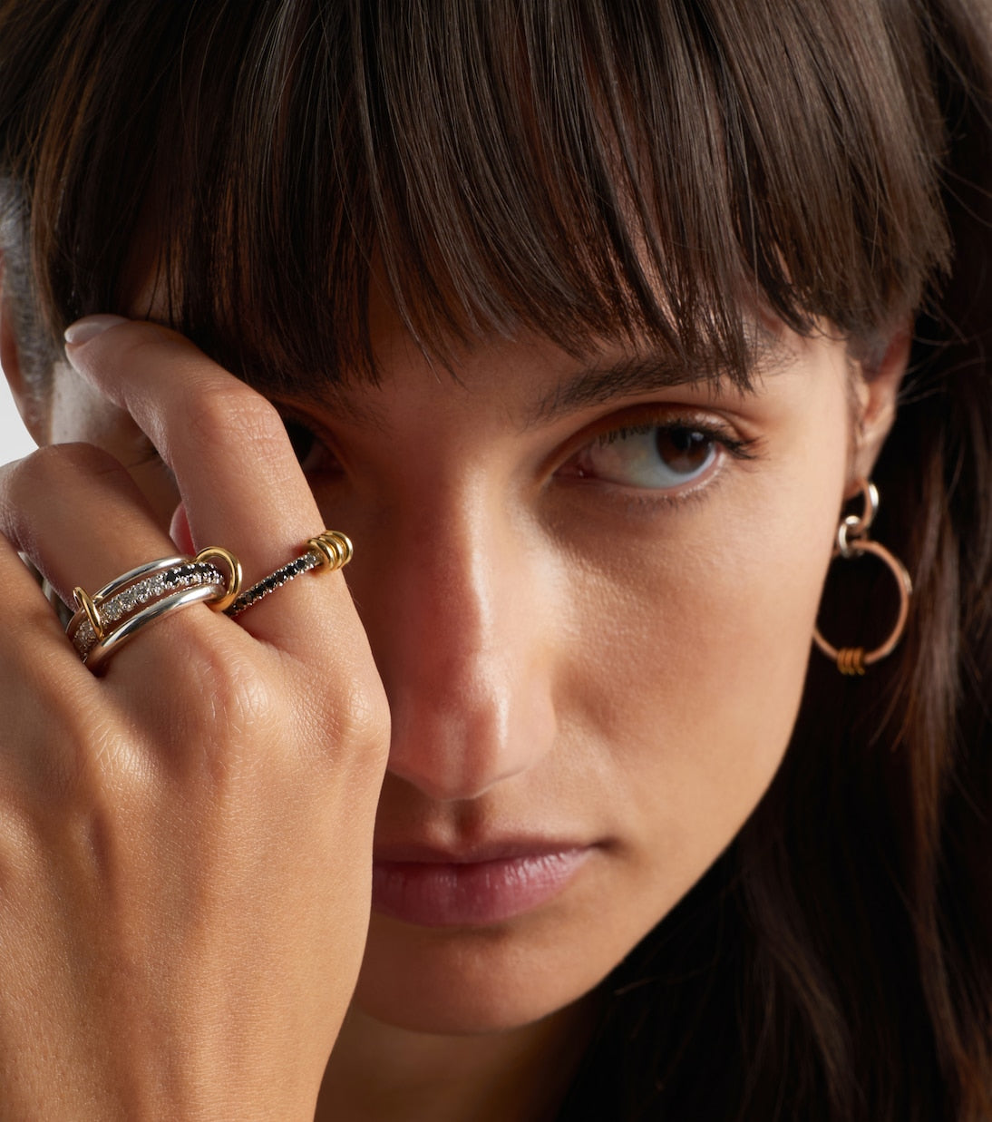 Spinelli Kilcollin - Sirius Eclipse 18kt gold and sterling silver ring with diamonds