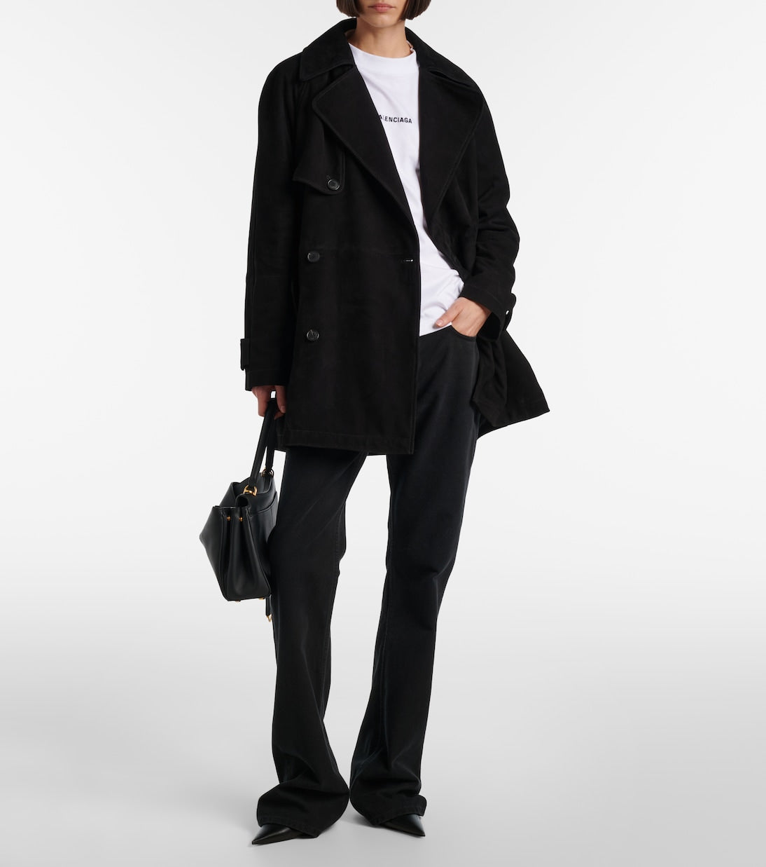 Balenciaga - Suede trench coat