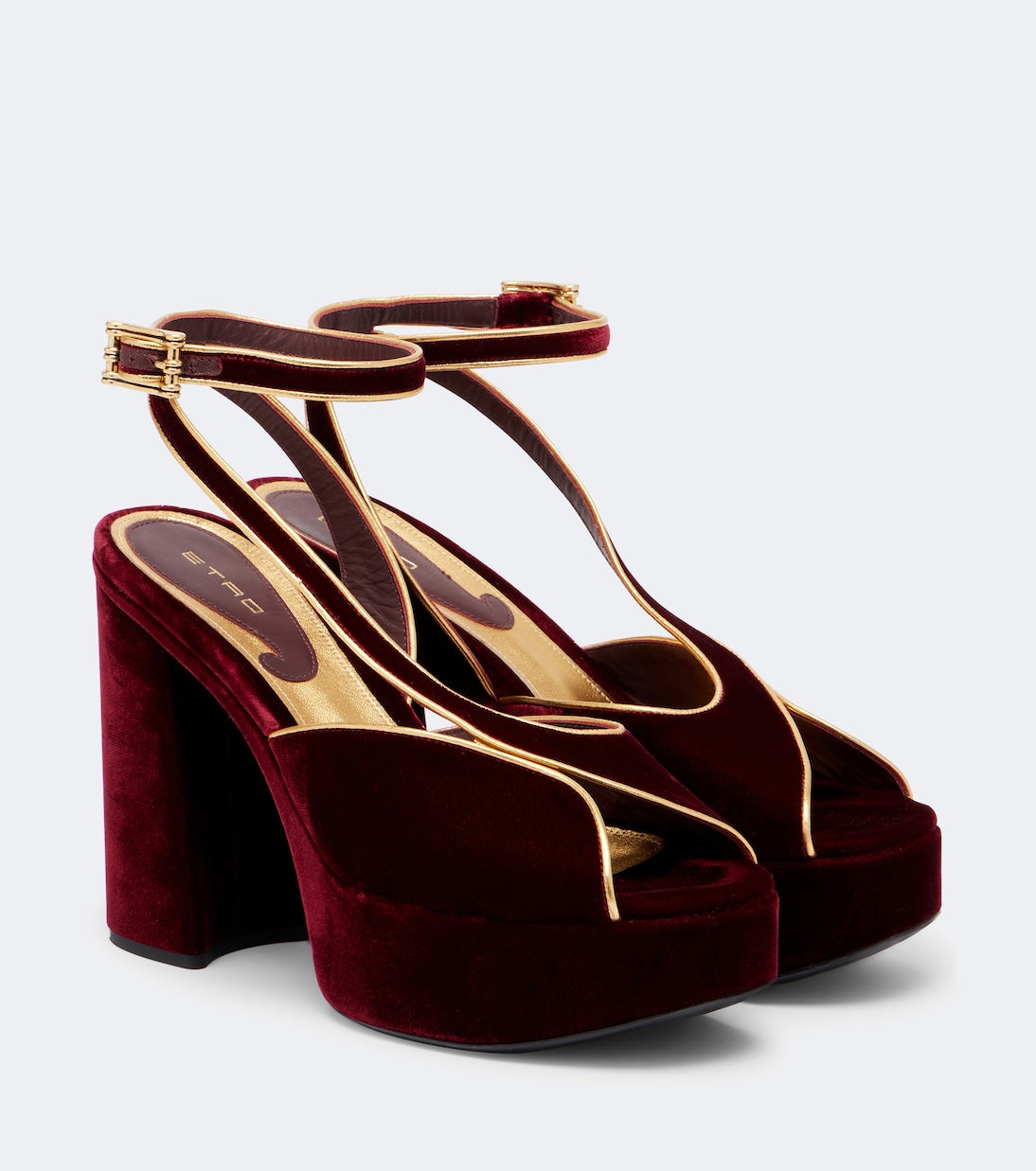 Etro - Velvet platform sandals