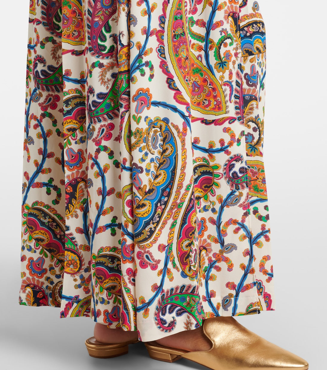 Etro - Paisley pleated palazzo pants