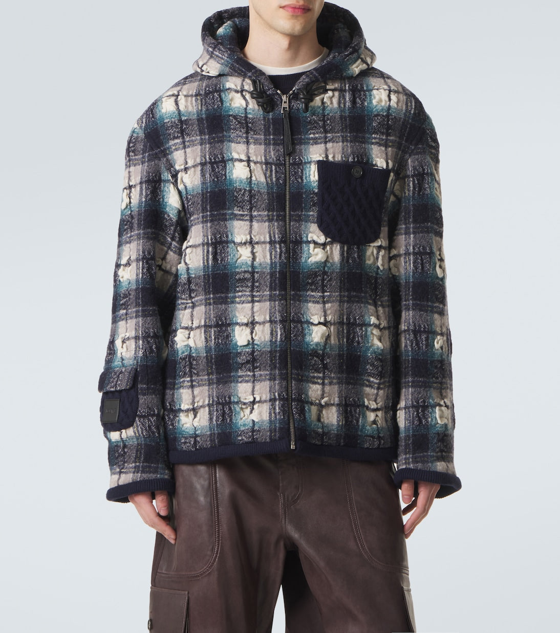 Loewe - Plaid wool and linen jacket