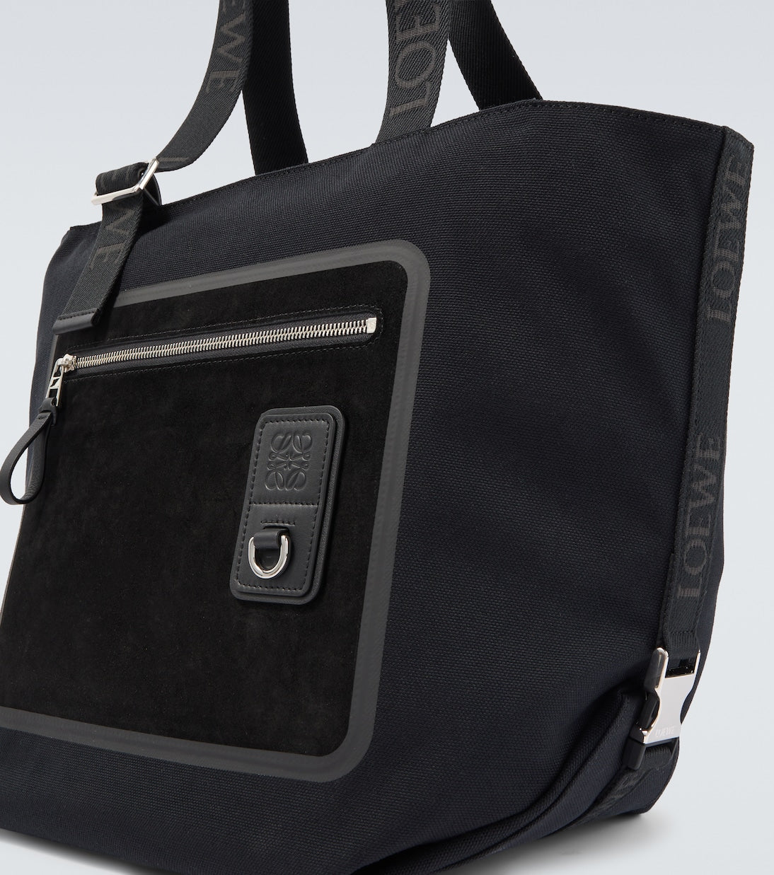 Loewe - Flex Medium canvas and suede tote bag