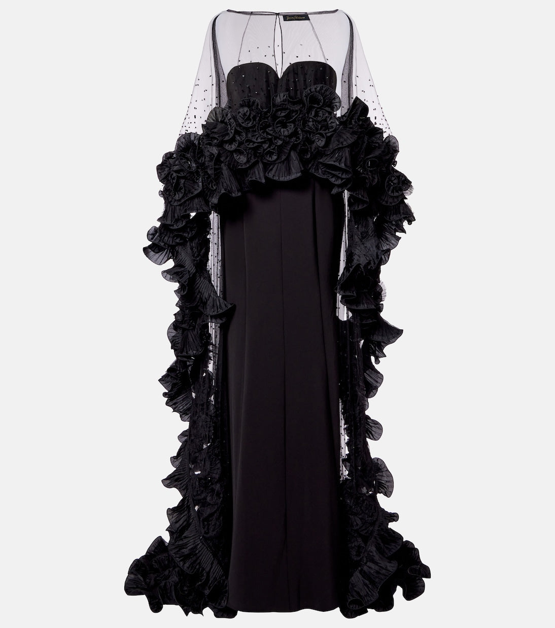 Jenny Packham - Ruffled caped gown