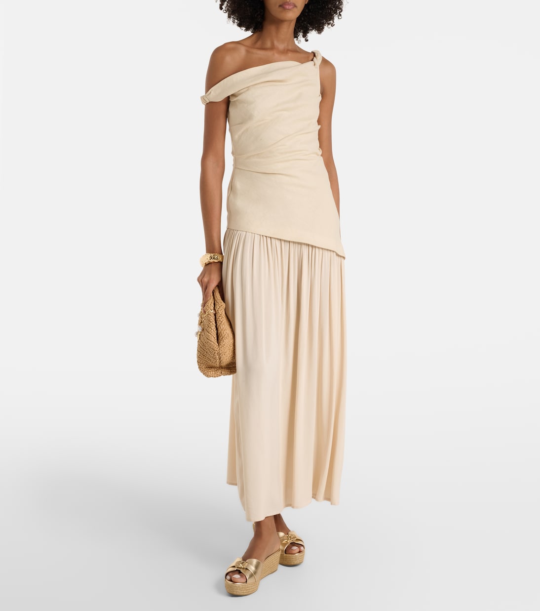 Jimmy Choo - Leda metallic leather espadrille wedges