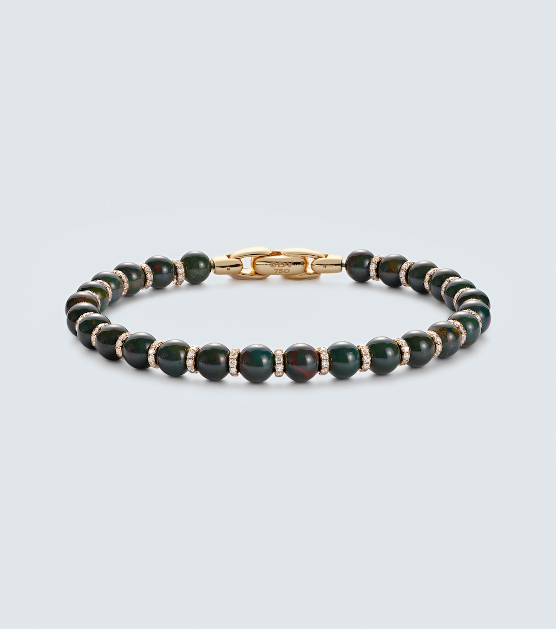 David Yurman - Spiritual Beads 18kt gold bracelet with bloodstones and diamonds