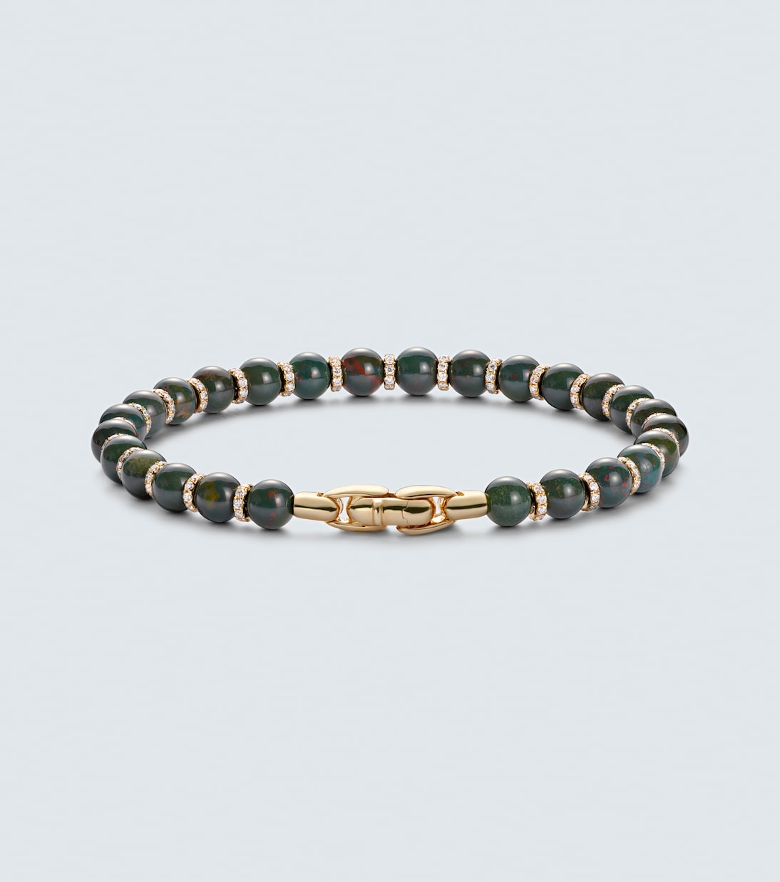 David Yurman - Spiritual Beads 18kt gold bracelet with bloodstones and diamonds