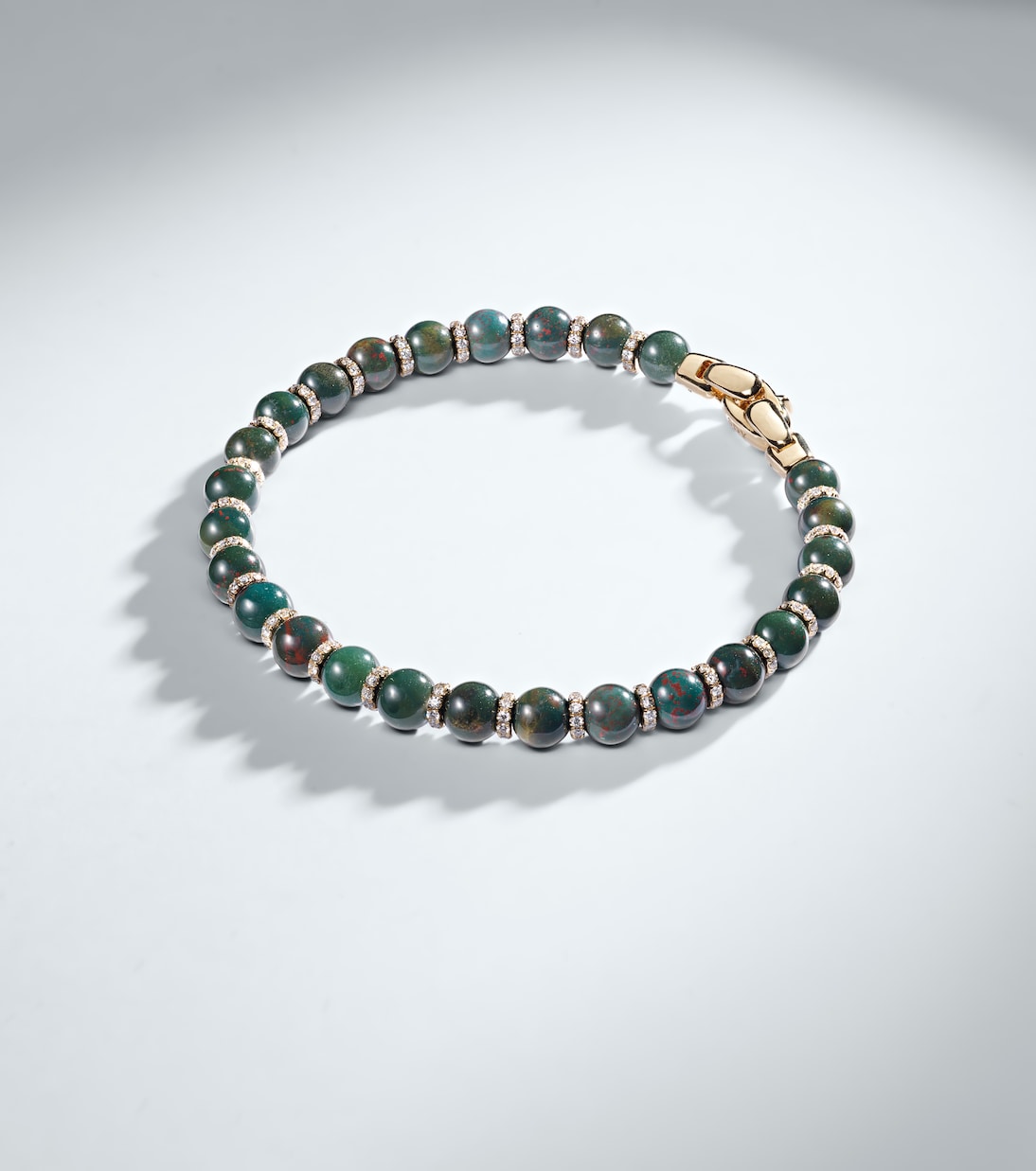 David Yurman - Spiritual Beads 18kt gold bracelet with bloodstones and diamonds