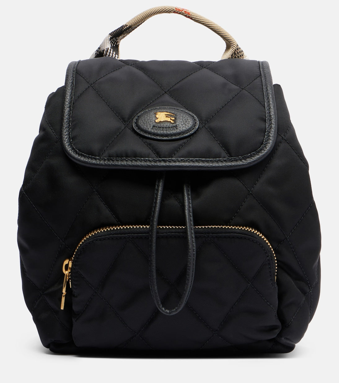 Burberry - Mini leather-trimmed backpack