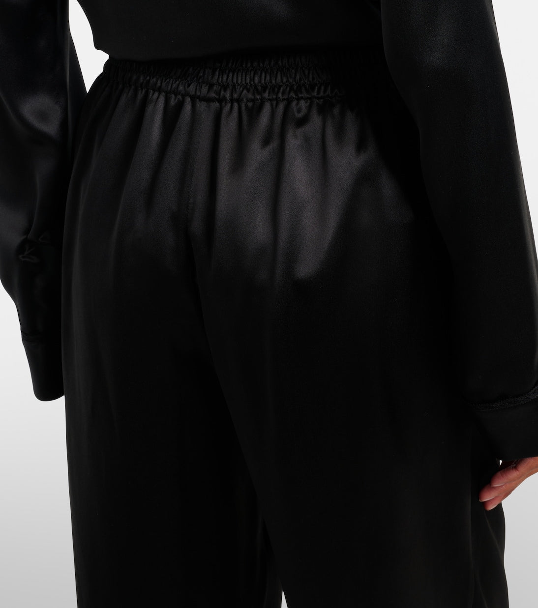 Saint Laurent - Silk satin straight pants
