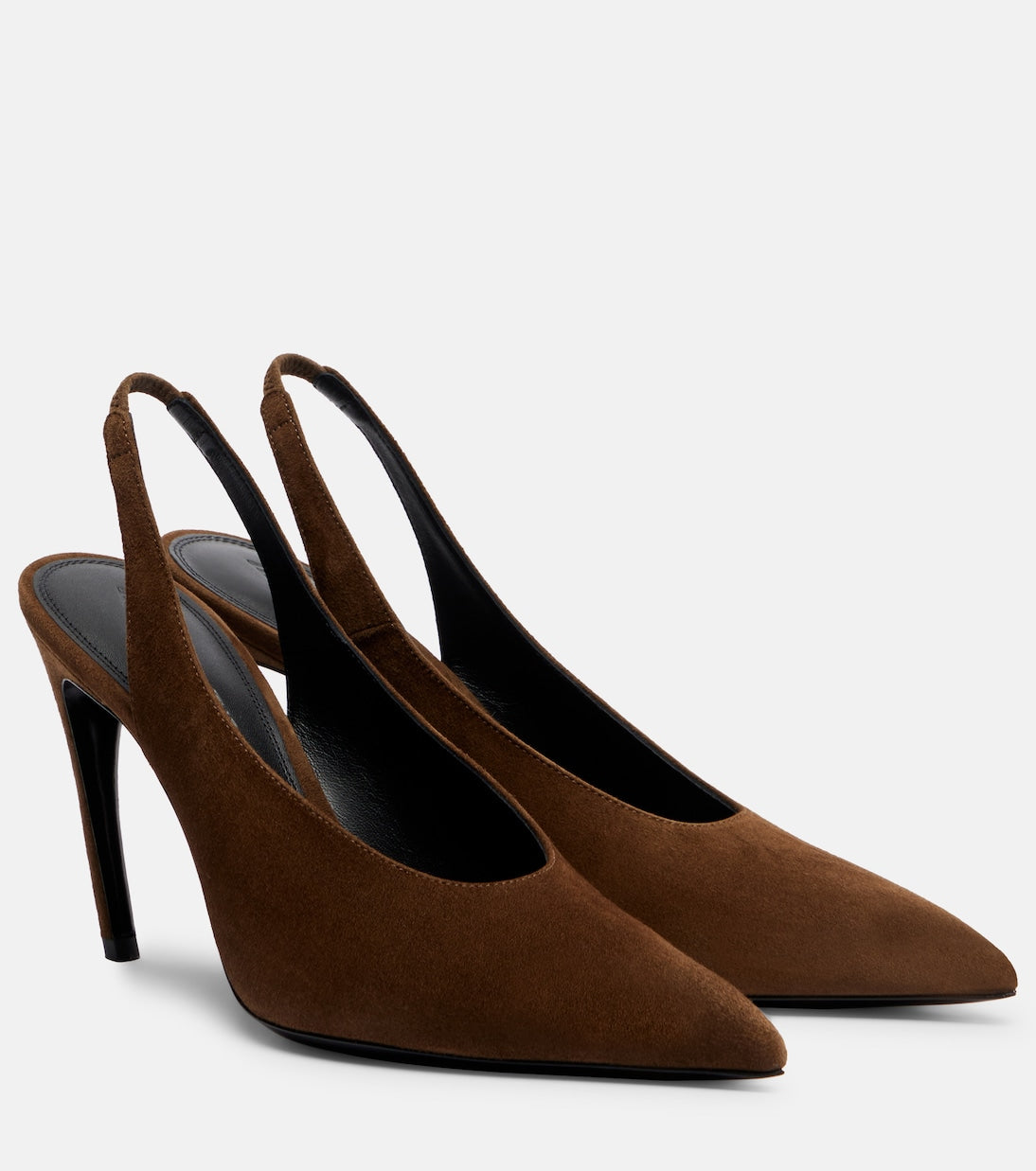 The Attico - Viper suede slingback pumps