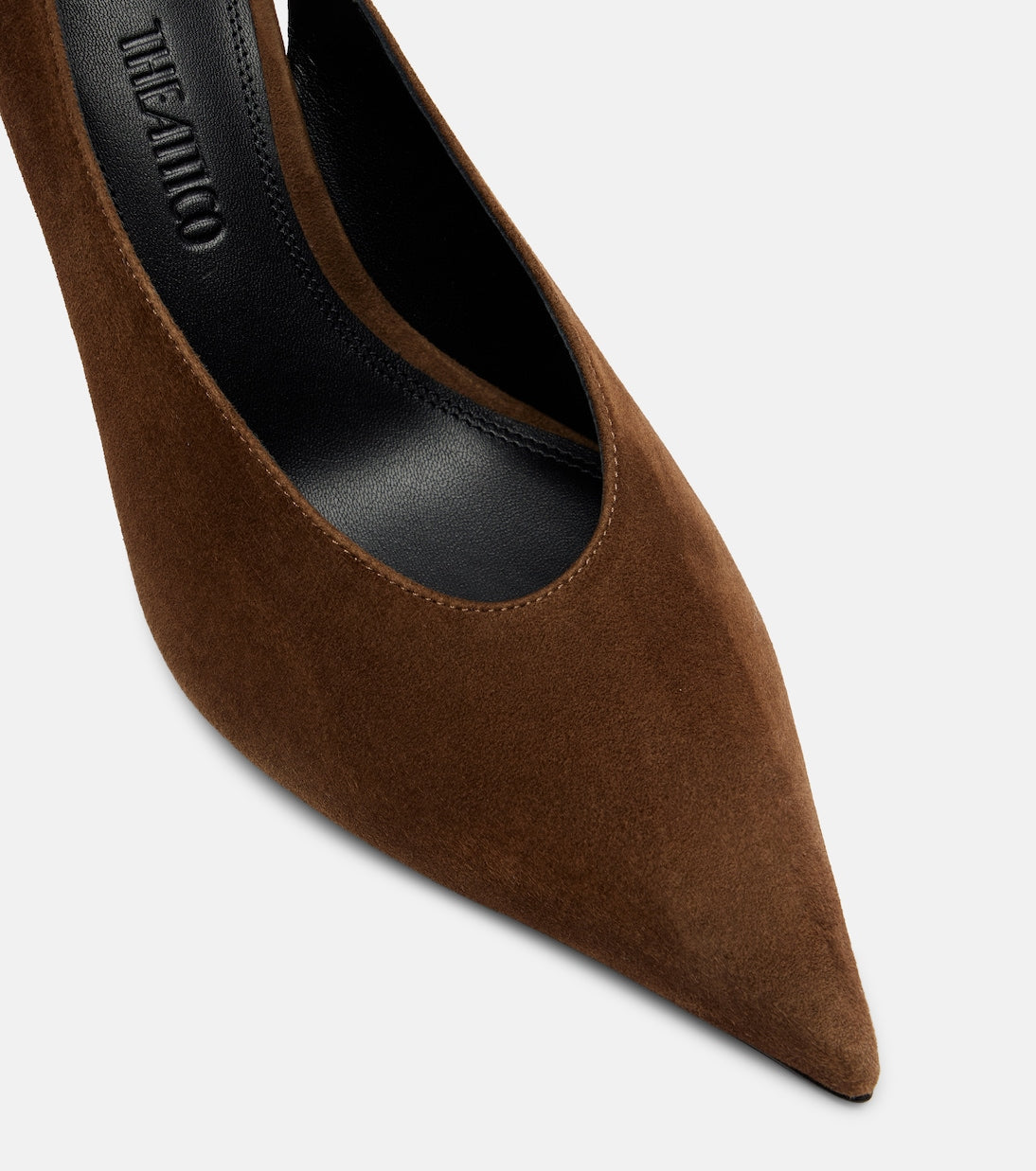 The Attico - Viper suede slingback pumps