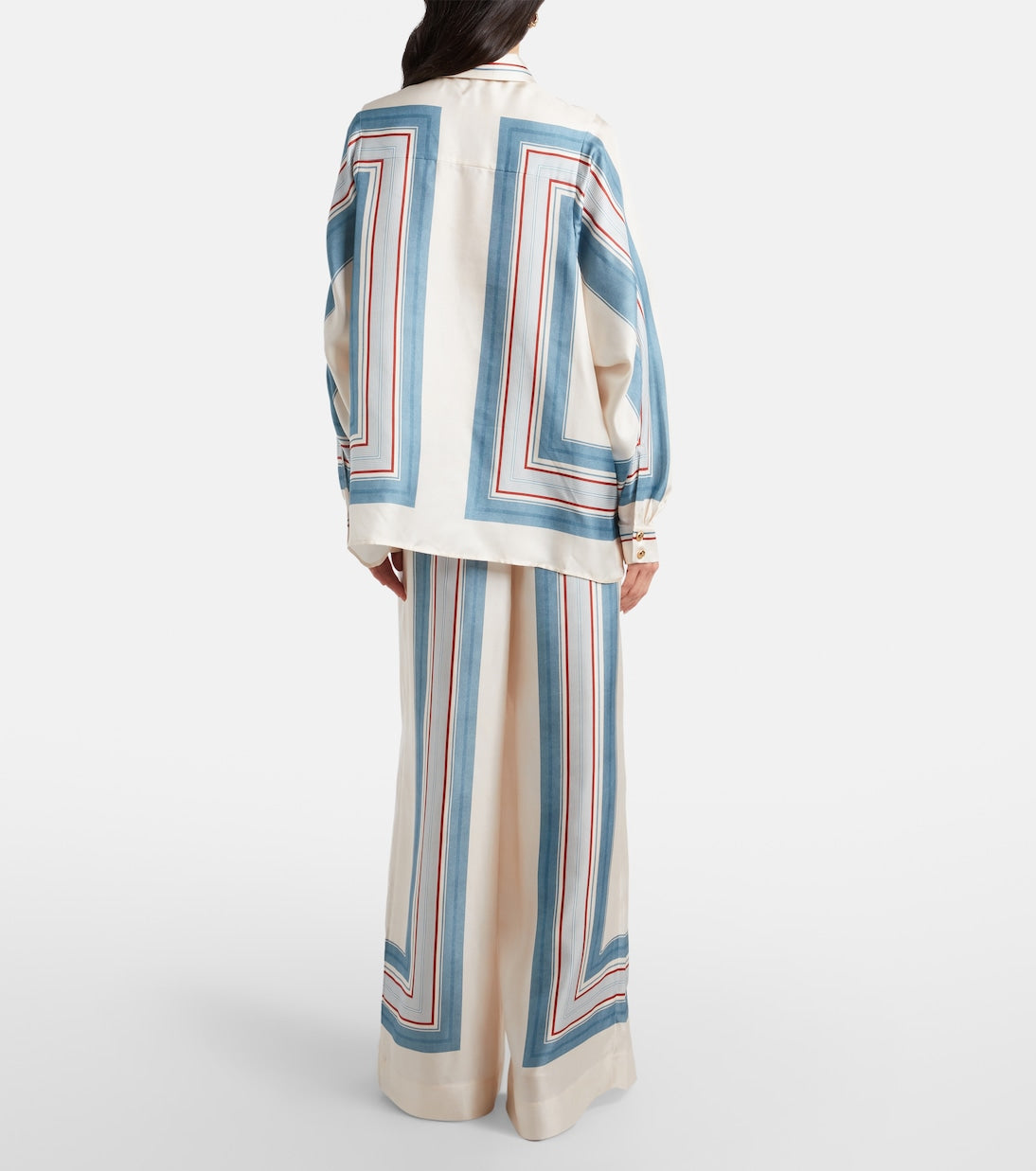 Zimmermann - Striped silk palazzo pants