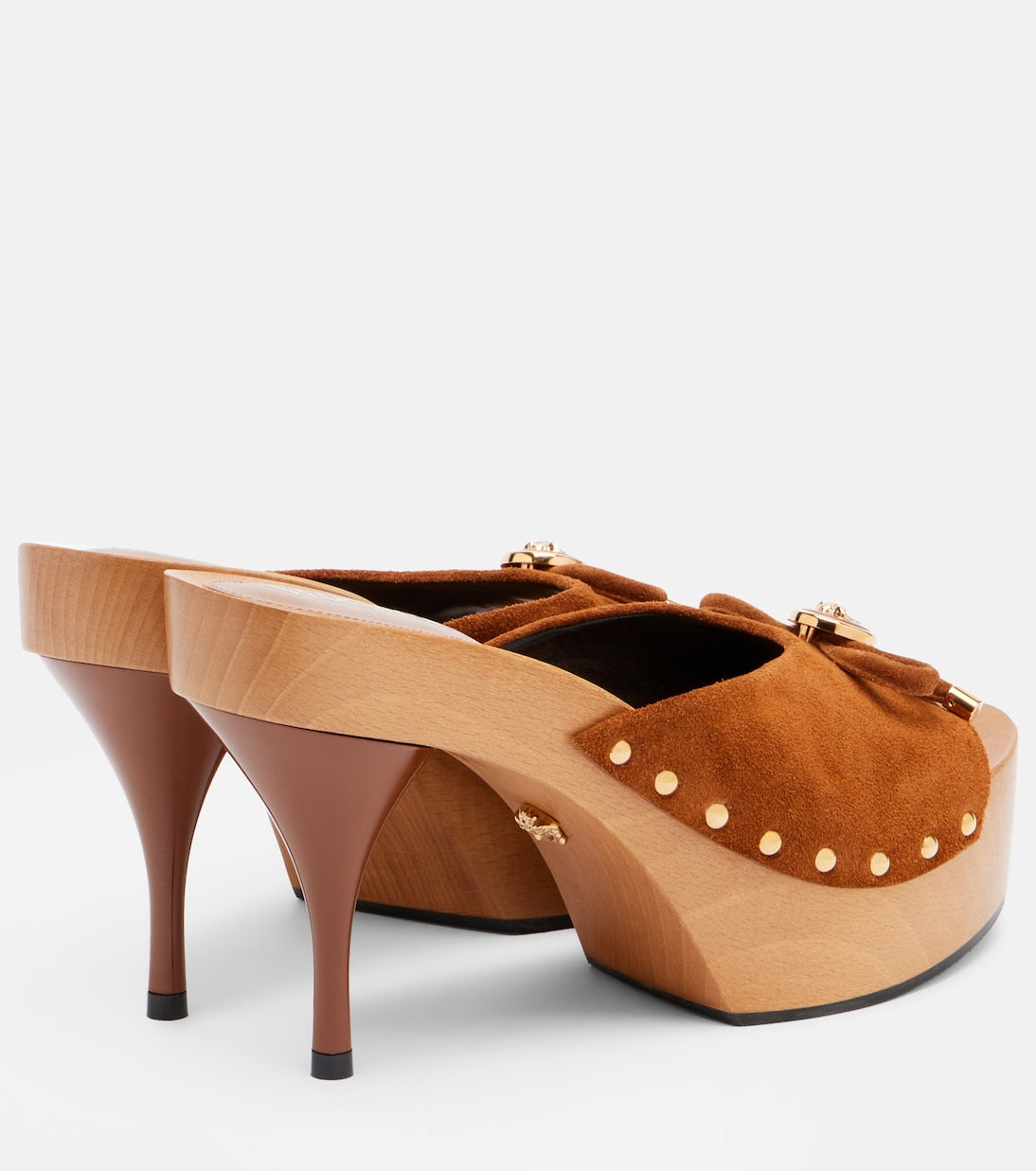 Versace - Opera Medusa suede mules