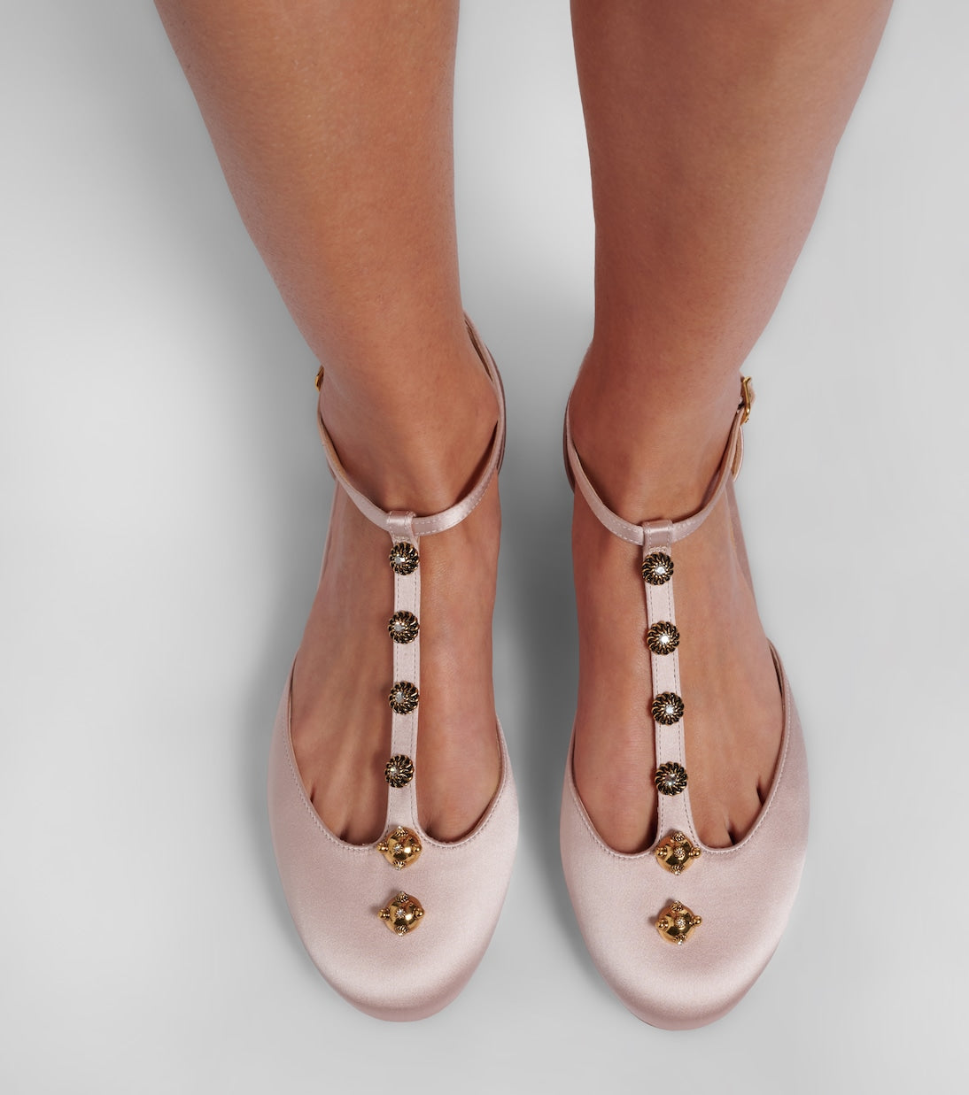 Chloé - Celeste embellished satin flats