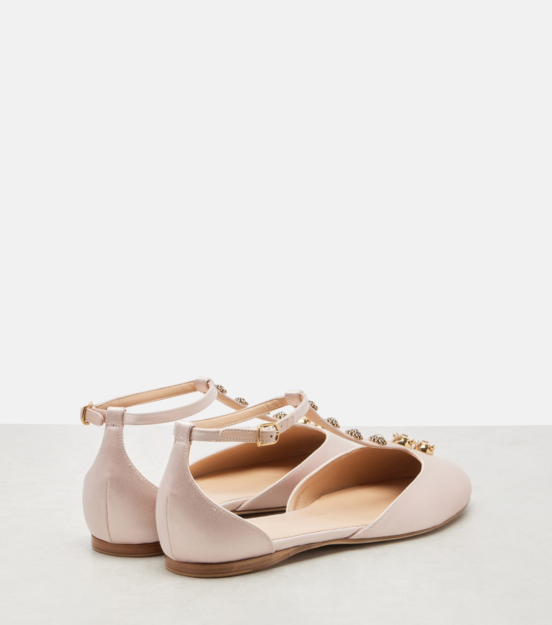 Chloé - Celeste embellished satin flats