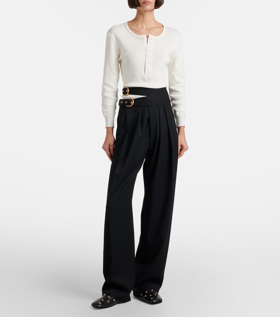 Chloé - Rita studded leather mules