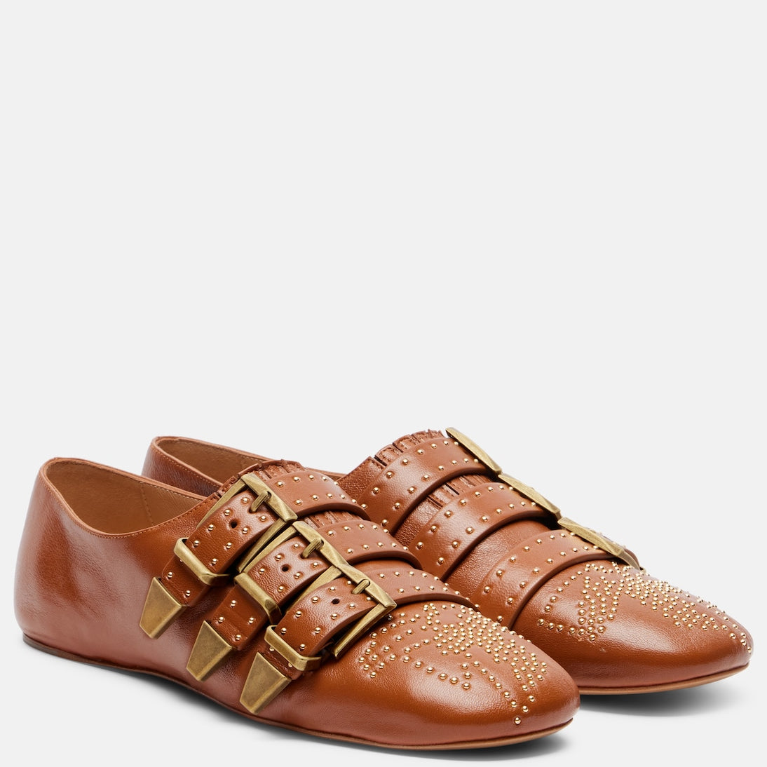Chloé - Susanna studded leather ballet flats