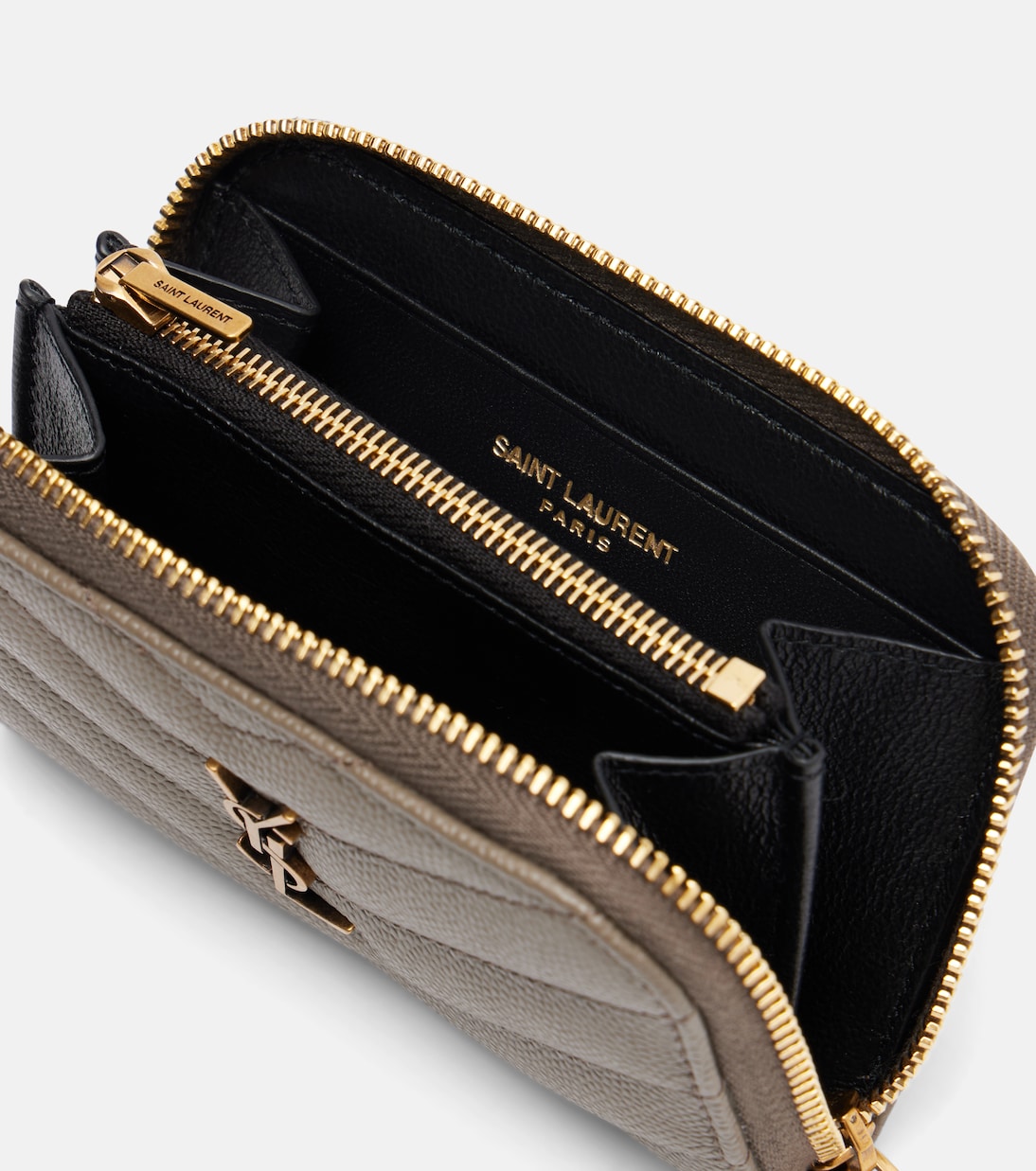 Saint Laurent - Cassandre quilted leather card case