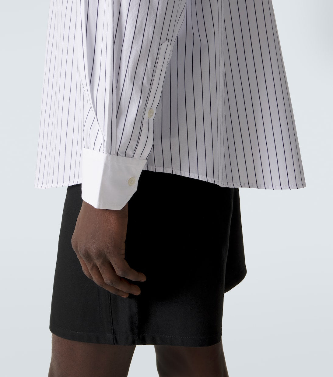 Bode - Pinstripe cotton poplin shirt