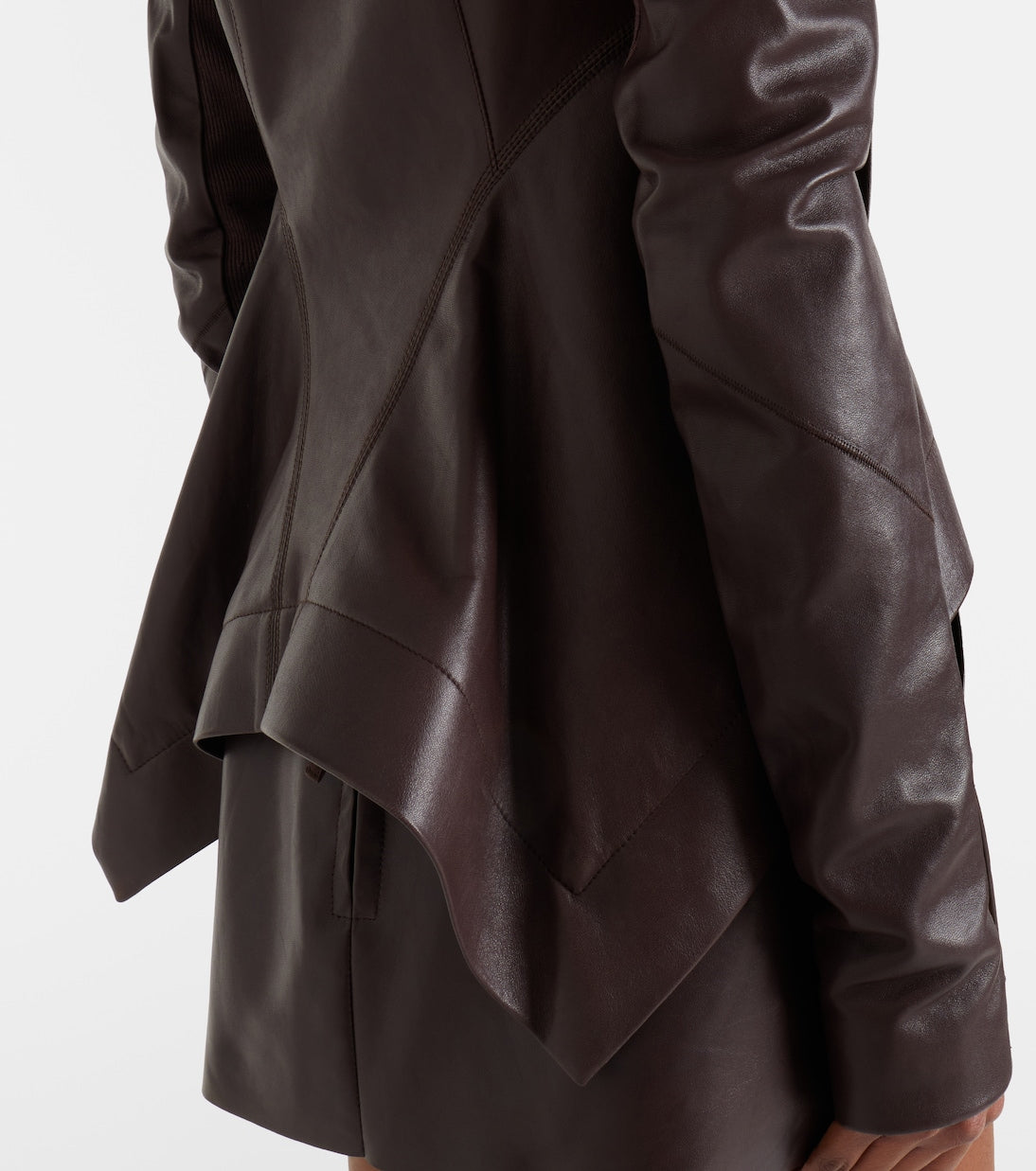Rick Owens - Naska asymmetric leather jacket