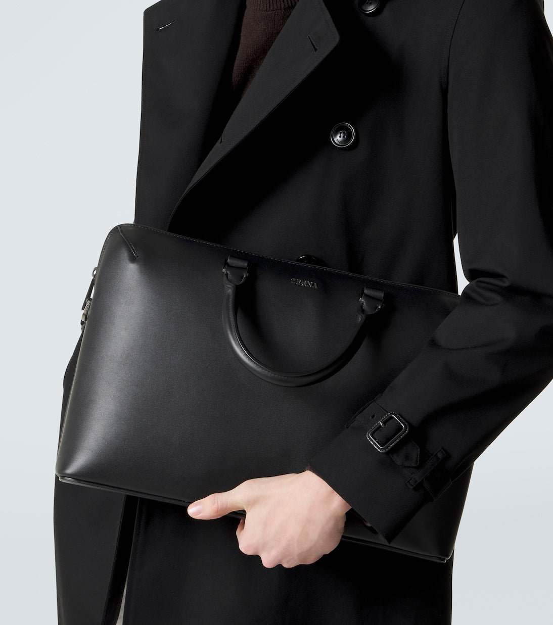 Zegna - Leather briefcase