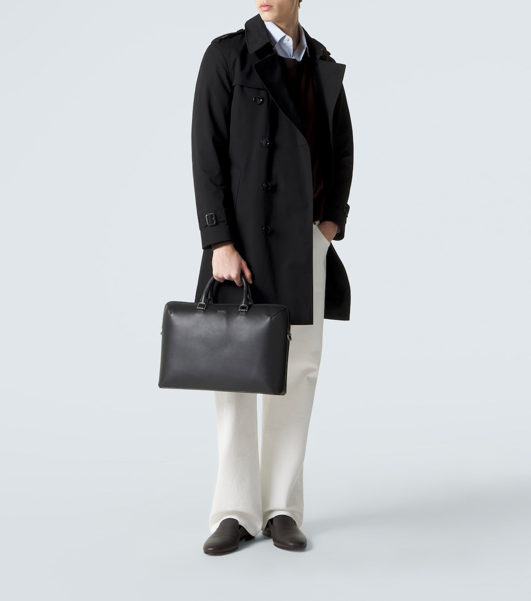 Zegna - Leather briefcase