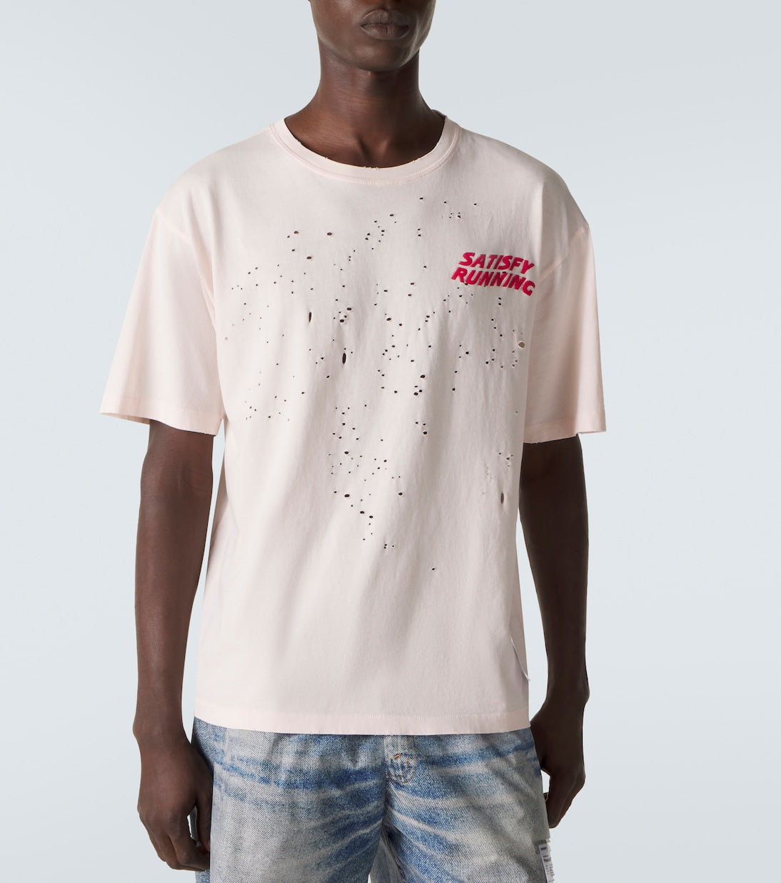 Satisfy - MothTech distressed cotton jersey T-shirt