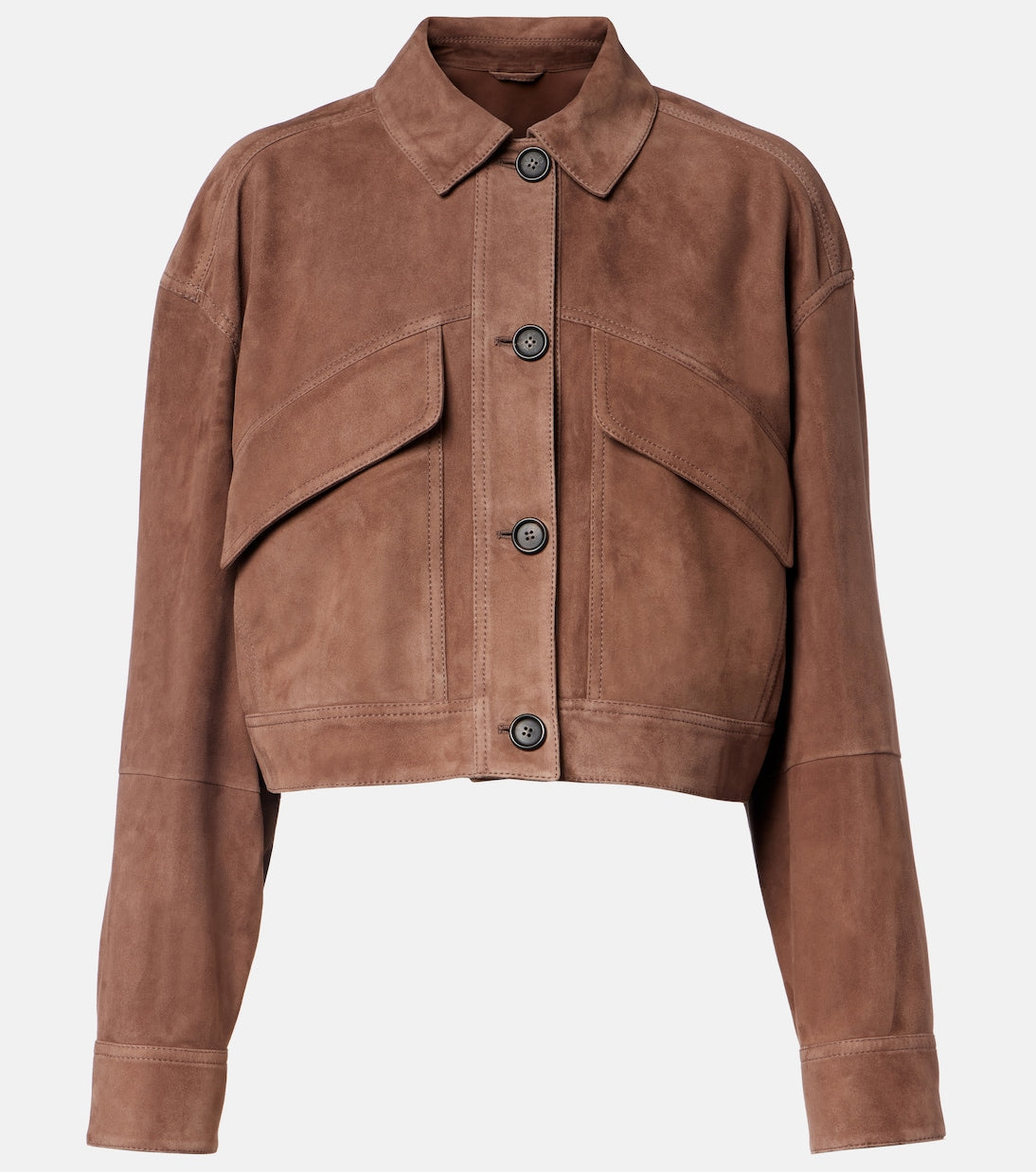 Brunello Cucinelli - Monili cropped suede jacket