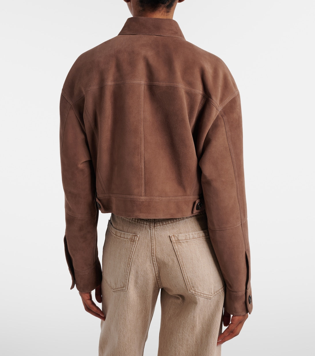 Brunello Cucinelli - Monili cropped suede jacket