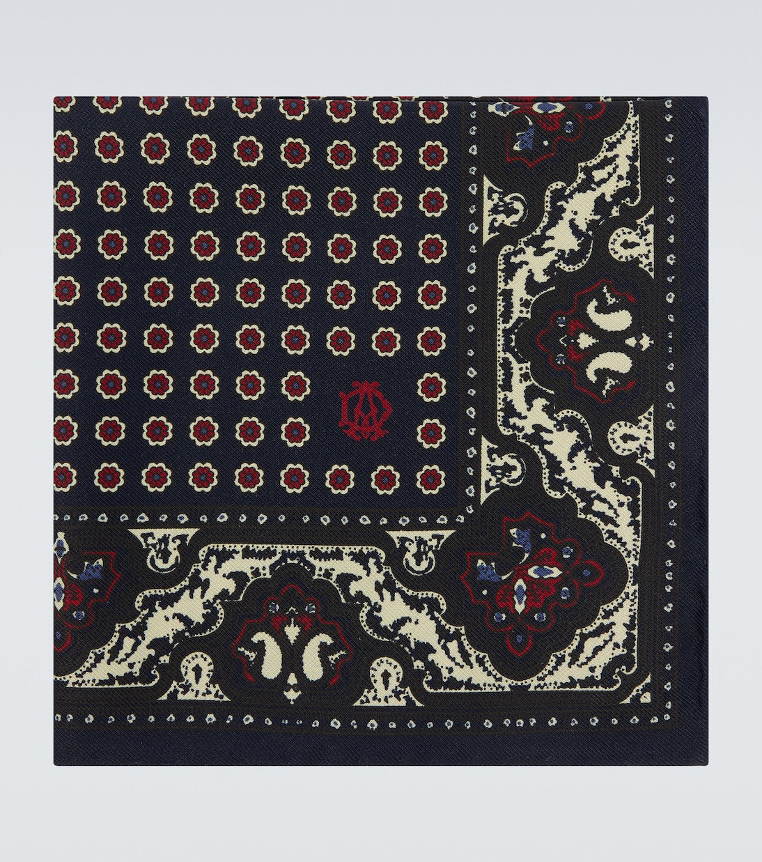 Dunhill - Printed silk pocket square