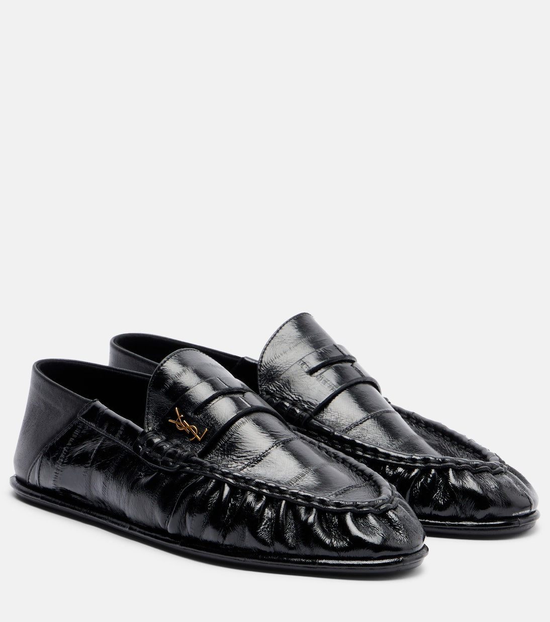 Saint Laurent - Eel leather penny loafers