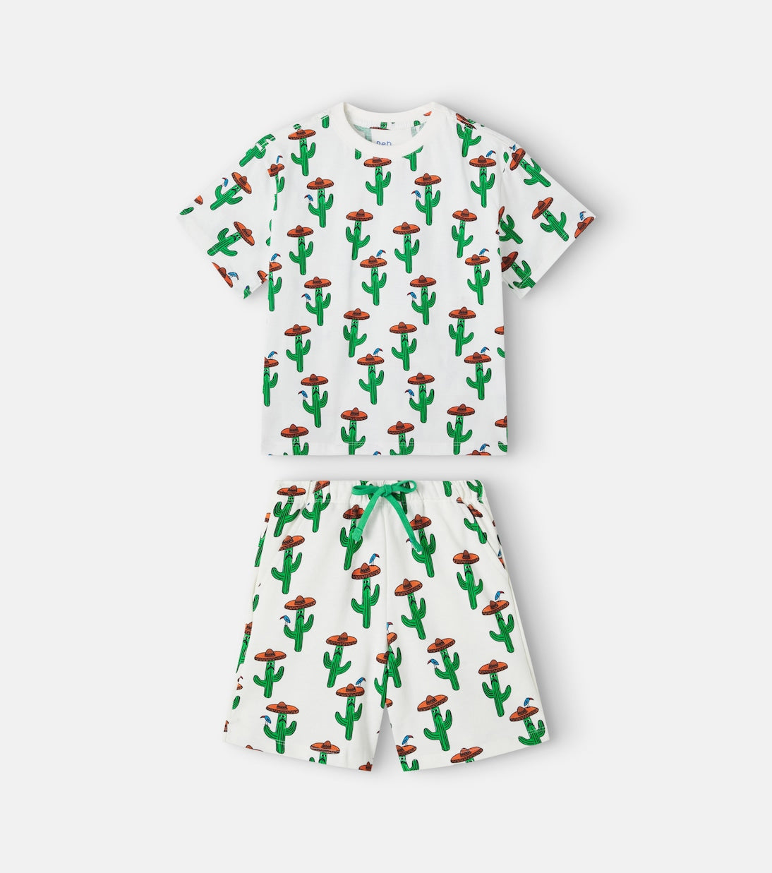 Fábula - Senor Cacto T-shirt and shorts set