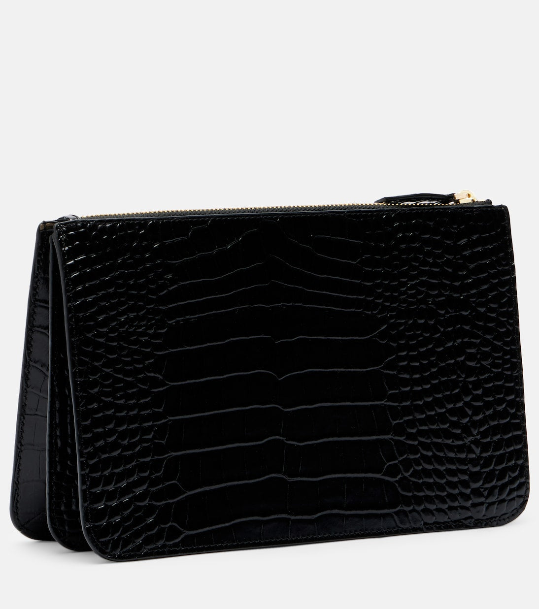 Toteme - Threefold croc-effect leather clutch